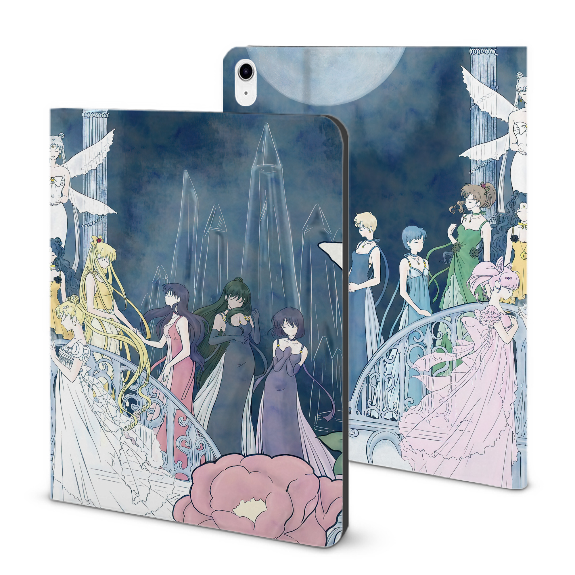 （画像用） 美少女戦士セーラームーン Sailor Moon IPad ケース ブック型 PUレザー TPU 耐衝撃 軽量 薄型 ペン収納なし 全面保護 IPad 各モデル対応